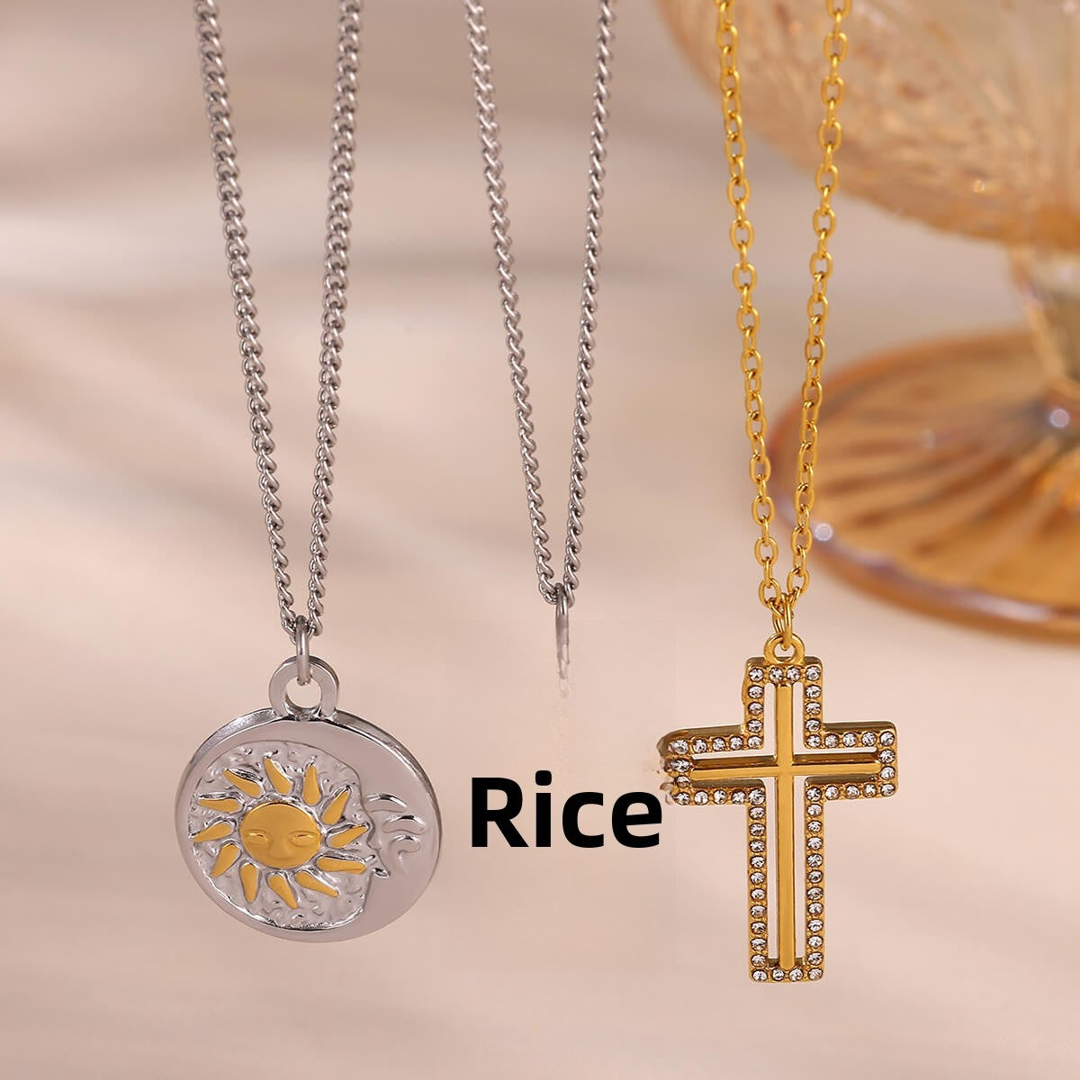 Heart Shape Necklace For Women In 304 Stainless Steel With Multicolor Design