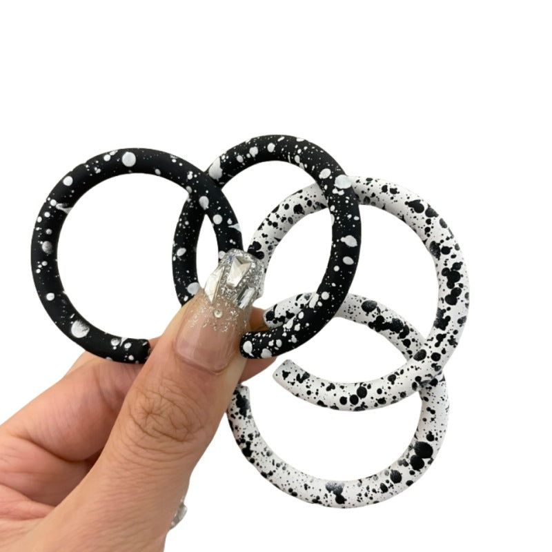 Spot For Exaggerated Acrylic Earrings With Stoving Varnish In White And Black