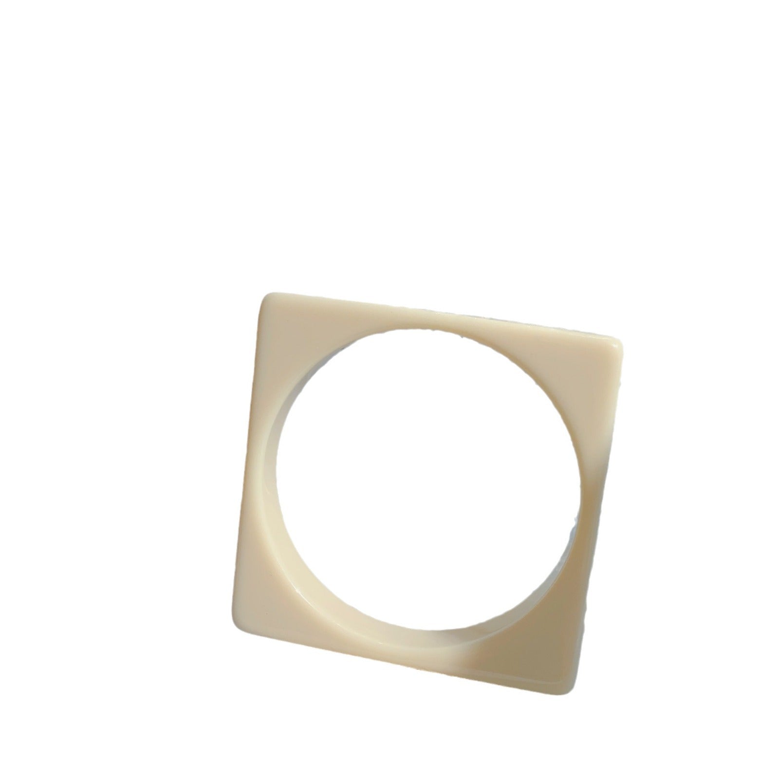 Retro Square Resin Bangle For Women In Yellow, Stylish Wristband Accessory