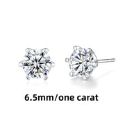FDEH-111-Moissanite (6.5mm White Gold )