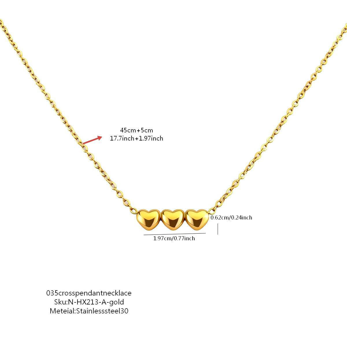 Geometric Necklace For Women In New Style, Made Of 304 Stainless Steel With Cable Chain