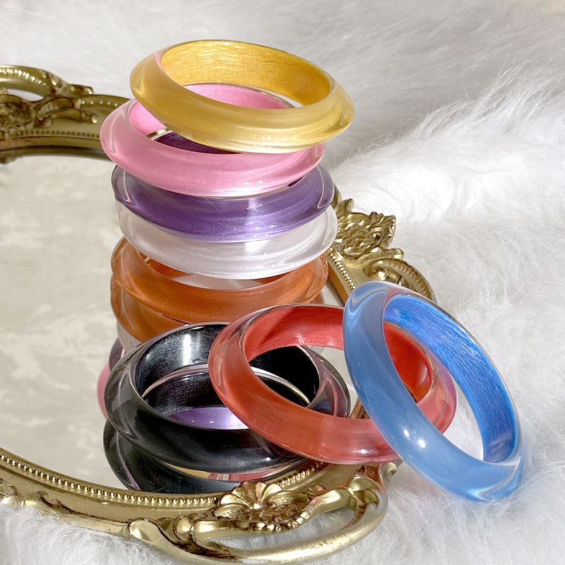 Handmade Round Resin Bangle For Women, Available In Elegant Colour