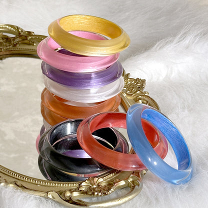 Handmade Round Resin Bangle For Women, Available In Elegant Colour