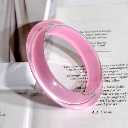 Handmade Round Resin Bangle For Women, Available In Elegant Colour