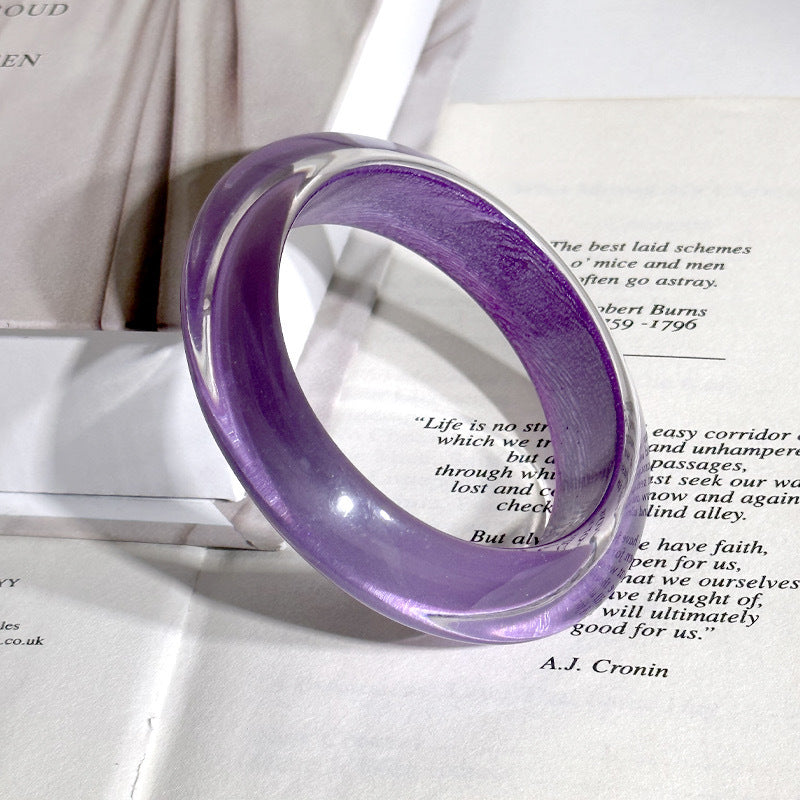 Handmade Round Resin Bangle For Women, Available In Elegant Colour