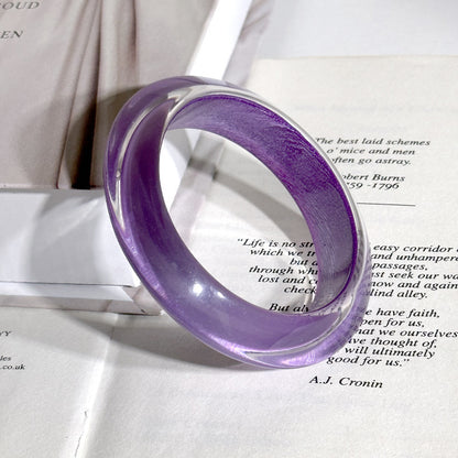 Handmade Round Resin Bangle For Women, Available In Elegant Colour