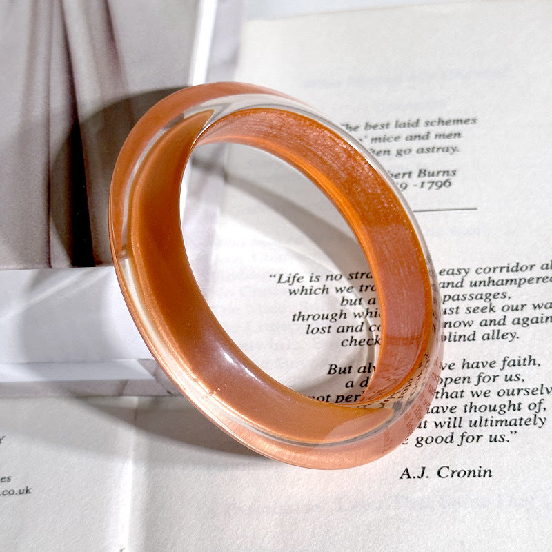 Handmade Round Resin Bangle For Women, Available In Elegant Colour