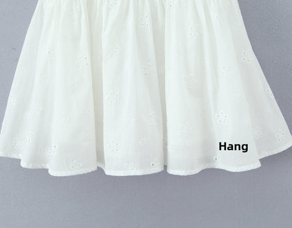 Sexy Sleeveless Embroidery Regular Dress In Polyester With Collarless Neckline, Knee-Length Style