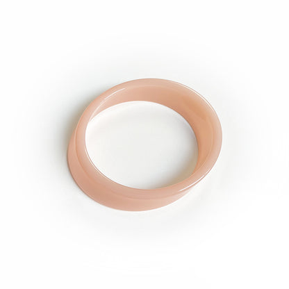 Sweet Round Acrylic Bangle For Women In Transparent Color