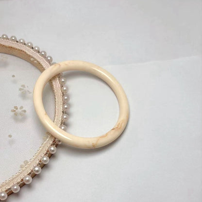Vintage Style Solid Color Resin Plain Bracelet For Women In Purple Bangle