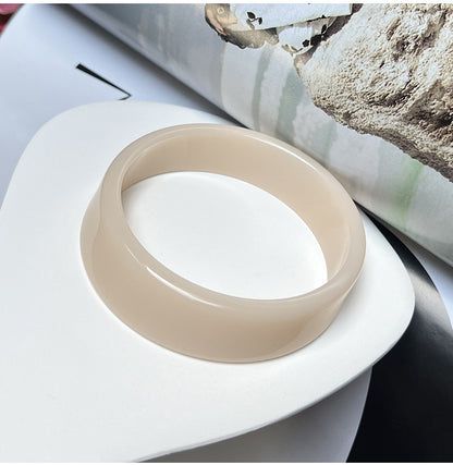 Sweet Round Acrylic Bangle For Women In Transparent Color