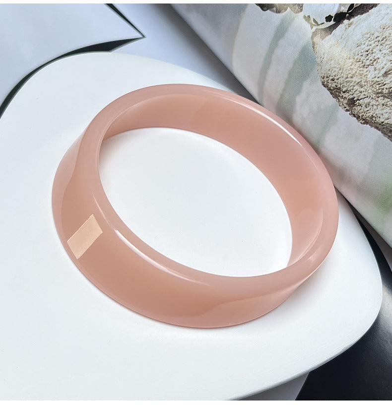 Sweet Round Acrylic Bangle For Women In Transparent Color