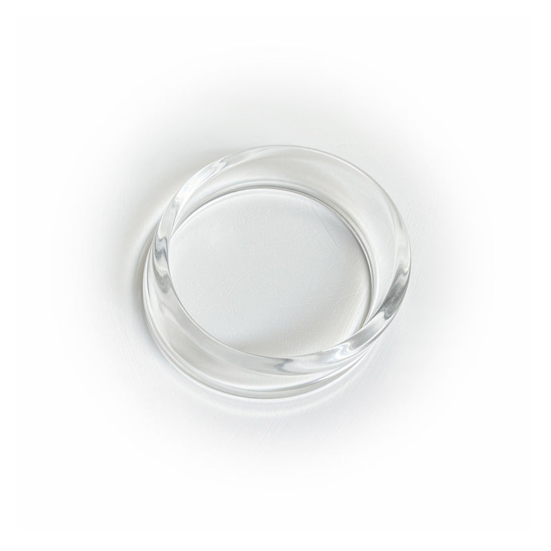 Sweet Round Acrylic Bangle For Women In Transparent Color