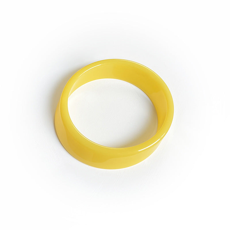 Sweet Round Acrylic Bangle For Women In Transparent Color