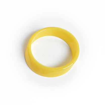 Sweet Round Acrylic Bangle For Women In Transparent Color