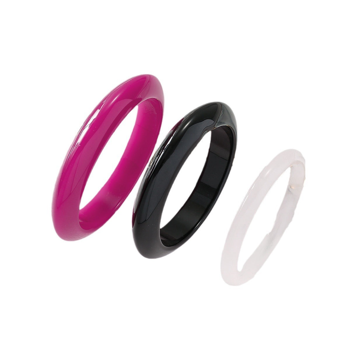 Ufo Bangle For Women Featuring Waterproof Non Tarnish Resin In Black