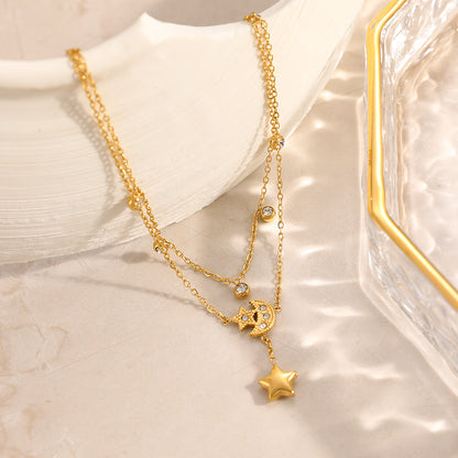 Beading Anklet In 304 Stainless Steel Featuring Bow Tie Pattern With PVD Coated 18K Real Gold Plated Finish And 0.03µm Thickness