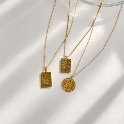 Clouds Necklace For Women Featuring Electroplated 304 Stainless Steel With 18K Real Gold Plated Cable Chain