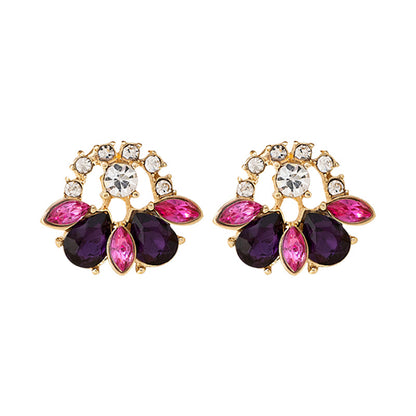Sweet Water Droplets Stud Earrings For Women Featuring Electroplated Zinc Alloy In Multicolor