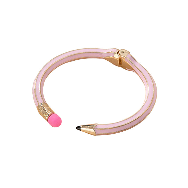 Retro Asymmetrical Zinc Bangle For Women Featuring Unique Colour Design