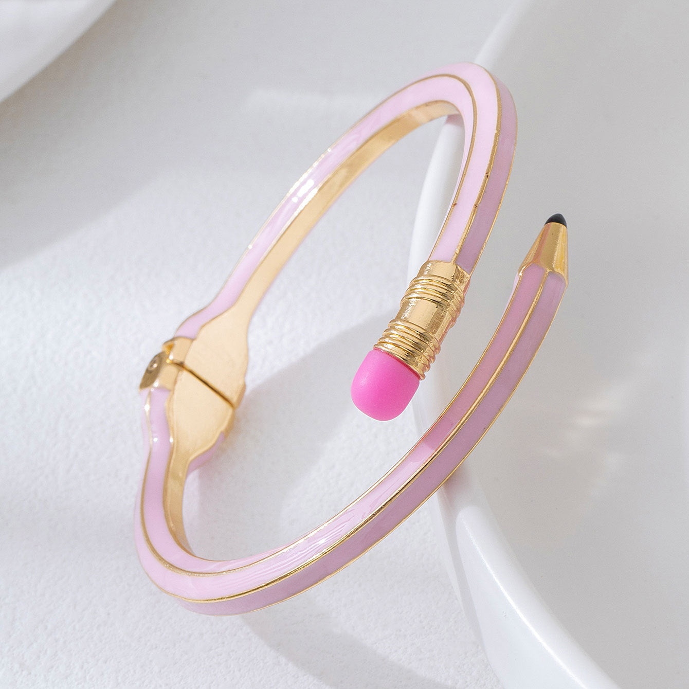 Retro Asymmetrical Alloy Bangle For Women In Colourful Design