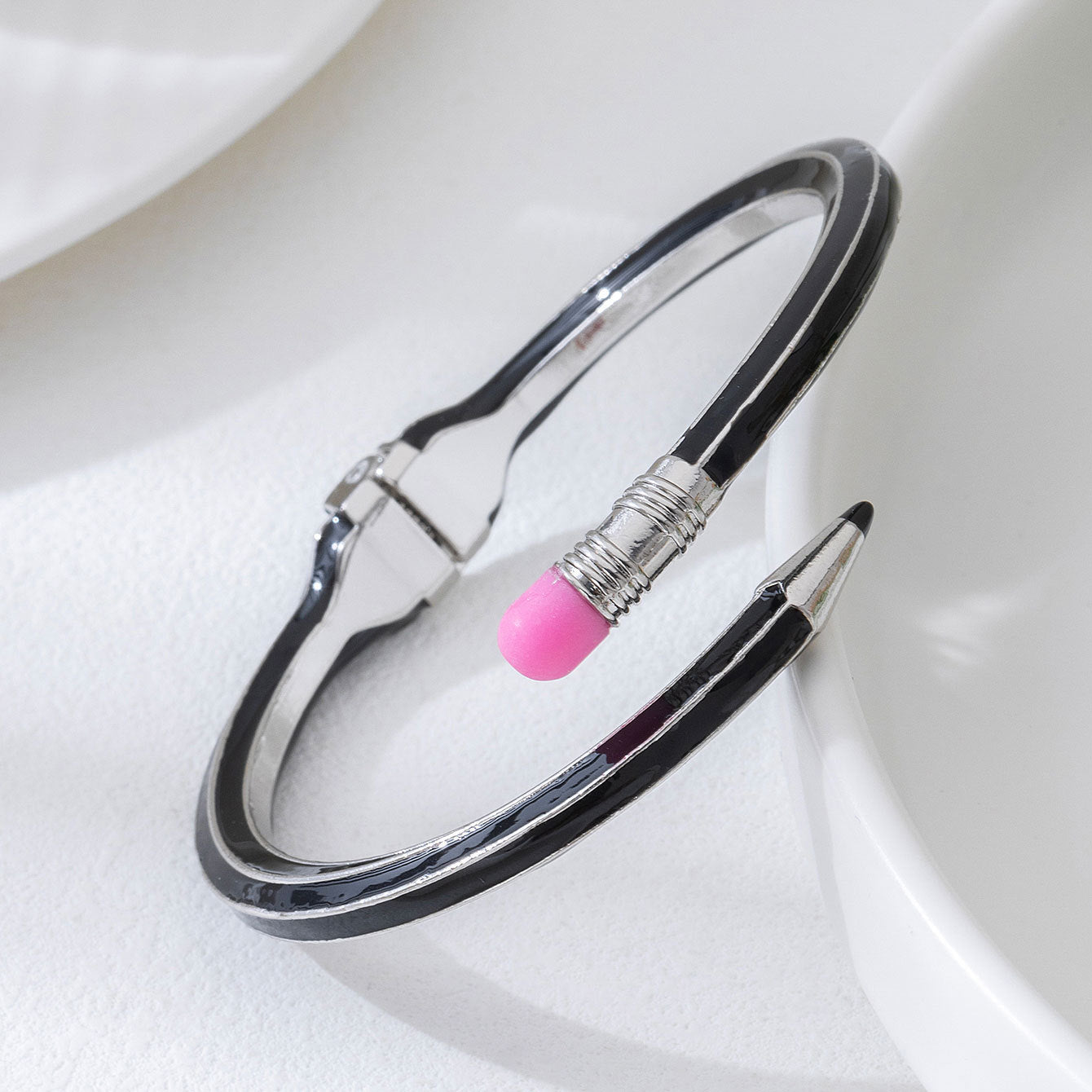 Retro Asymmetrical Alloy Bangle For Women In Colourful Design
