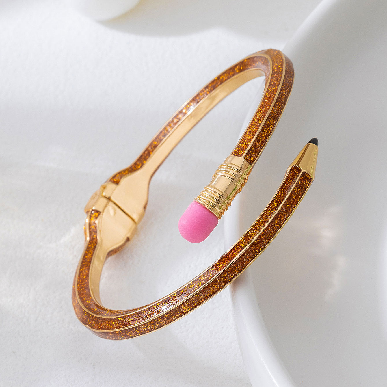 Retro Asymmetrical Alloy Bangle For Women In Colourful Design