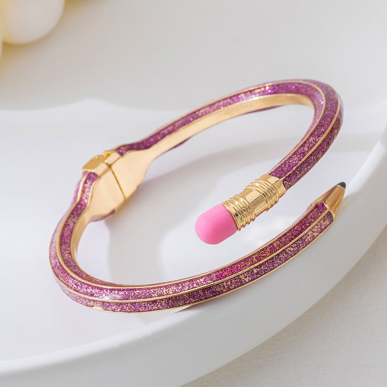 Retro Asymmetrical Alloy Bangle For Women In Colourful Design