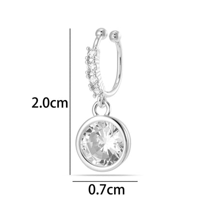 1 Piece Star Nose Clip For Women, Copper Material With 18K Real Gold Plated Electroplating And Zircon Inlay
