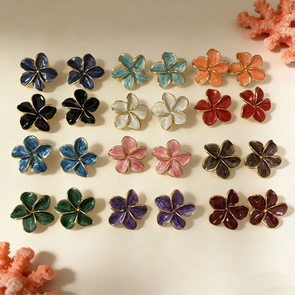 For Unisex Irregular Stud Earrings In 304 Stainless Steel Featuring Hypoallergenic 18K Real Gold PVD Coated Plating