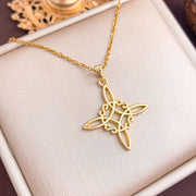 XL2061 Square Oval Necklace Gold