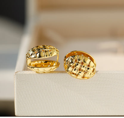 Heart Shape Hoop Earrings For Women In Golden Alloy Featuring Electroplated Finish