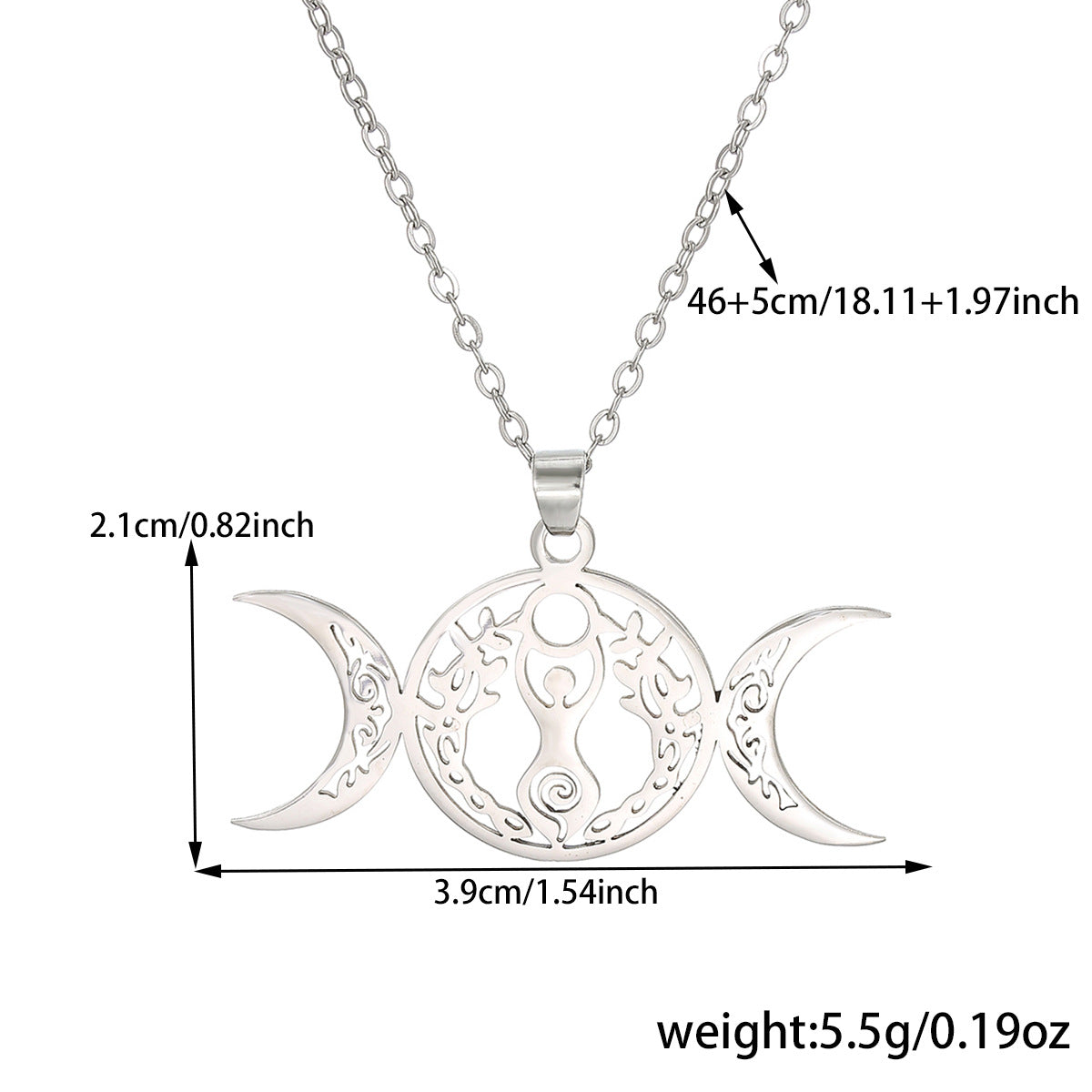 Celtic Knot Pendant Necklace For Unisex, Electroplated Gold Plating Process Featuring Witches Knot Jewelry Design