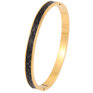 Solid Color Unisex Bangle For Super Bowl Featuring 304 Stainless Steel With 18K Real Gold Plated And Zircon Inlay