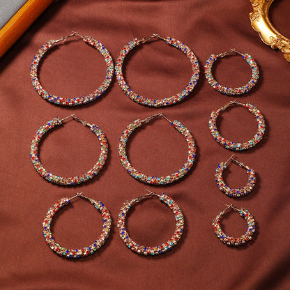 Elegant Three-dimensional Circle Alloy Pendant For Women With Rhinestones, Perfect For Date Occasion