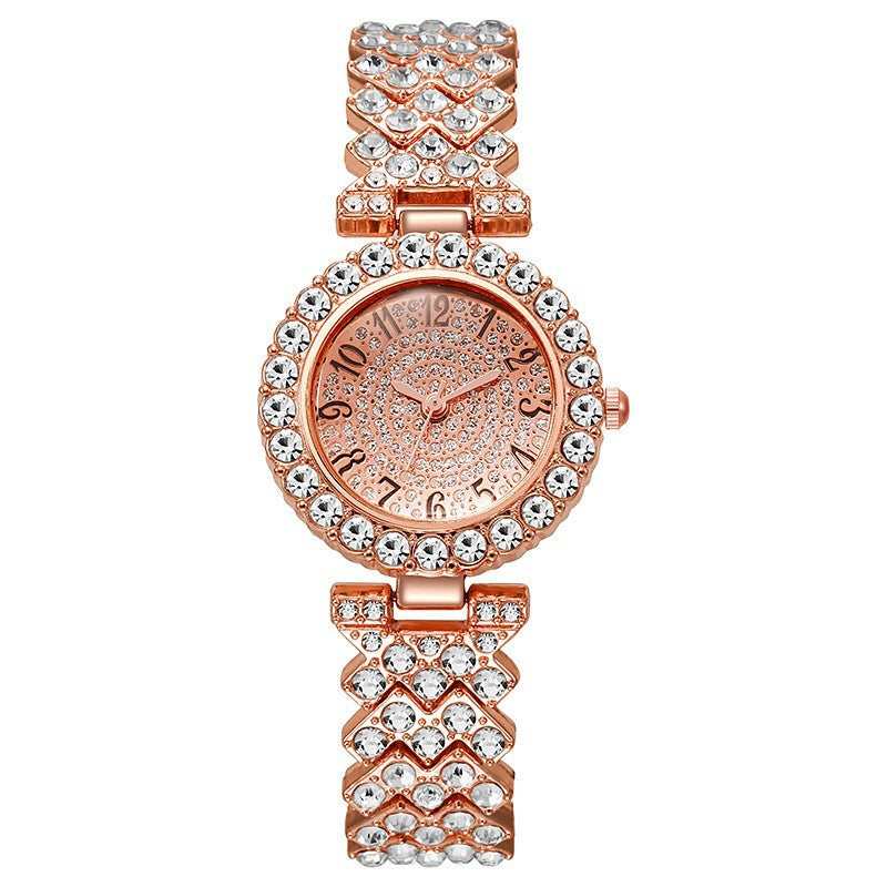 Quartz Women’s Watch With Alloy Strap And Jewelry Buckle, Featuring Plexiglass Mirror And Pointer Display