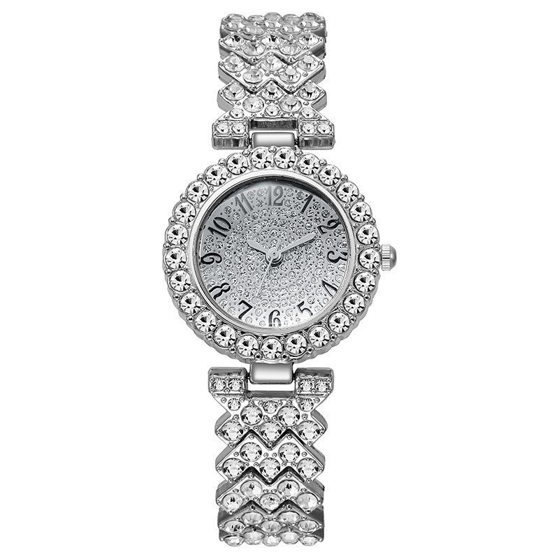 Quartz Women’s Watch With Alloy Strap And Jewelry Buckle, Featuring Plexiglass Mirror And Pointer Display