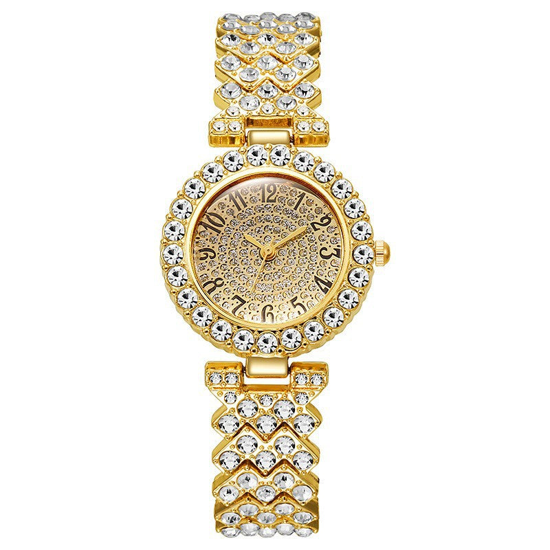 Quartz Women’s Watch With Alloy Strap And Jewelry Buckle, Featuring Plexiglass Mirror And Pointer Display