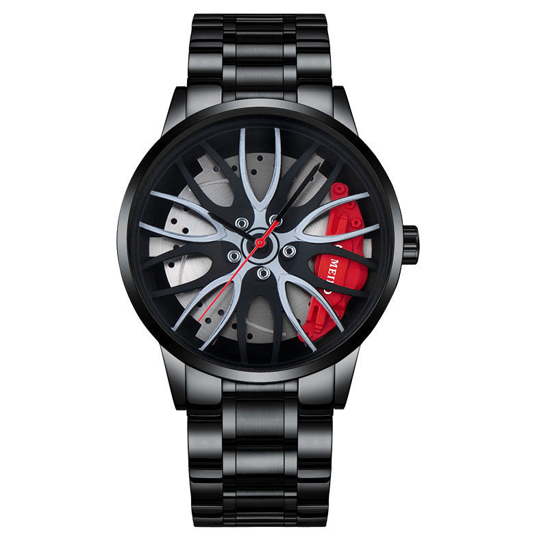 Men's Quartz Watch With Stainless Steel Strap And Single Folding Buckle, Featuring Ordinary Glass Mirror And Pointer Display