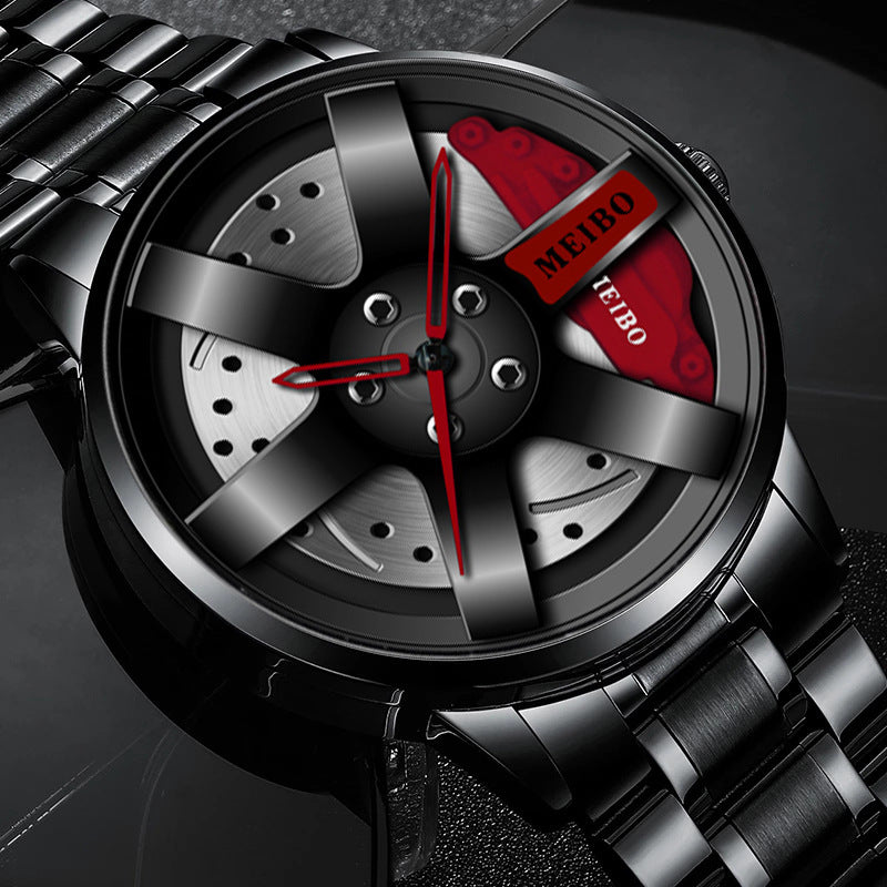 Men's Quartz Watch With Stainless Steel Strap And Single Folding Buckle, Featuring Ordinary Glass Mirror And Pointer Display