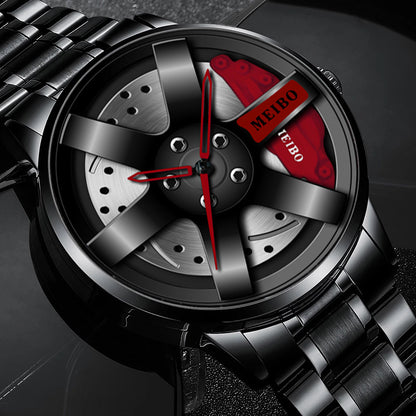 Men's Quartz Watch With Stainless Steel Strap And Single Folding Buckle, Featuring Ordinary Glass Mirror And Pointer Display