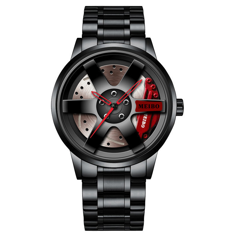 Men's Quartz Watch With Stainless Steel Strap And Single Folding Buckle, Featuring Ordinary Glass Mirror And Pointer Display
