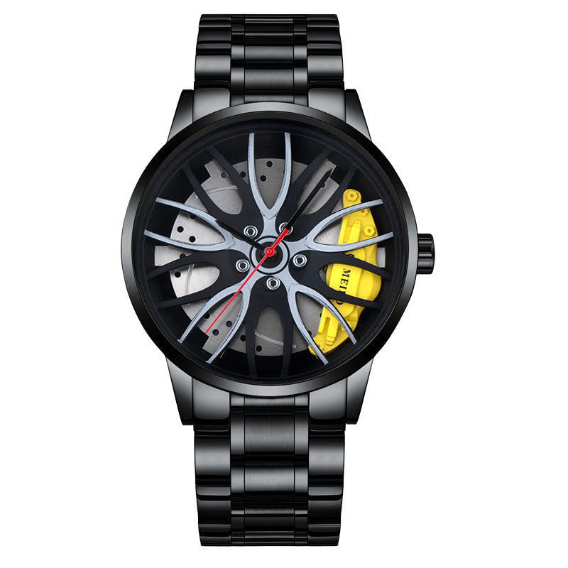 Men's Quartz Watch With Stainless Steel Strap And Single Folding Buckle, Featuring Ordinary Glass Mirror And Pointer Display