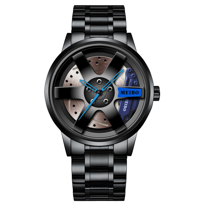 Men's Quartz Watch With Stainless Steel Strap And Single Folding Buckle, Featuring Ordinary Glass Mirror And Pointer Display