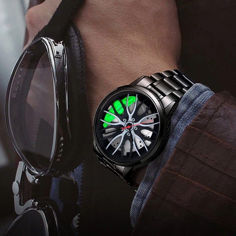 Men's Quartz Watch With Stainless Steel Strap And Single Folding Buckle, Featuring Ordinary Glass Mirror And Pointer Display