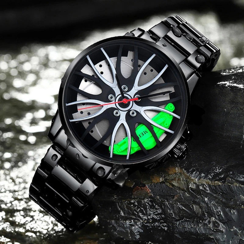 Men's Quartz Watch With Stainless Steel Strap And Single Folding Buckle, Featuring Ordinary Glass Mirror And Pointer Display