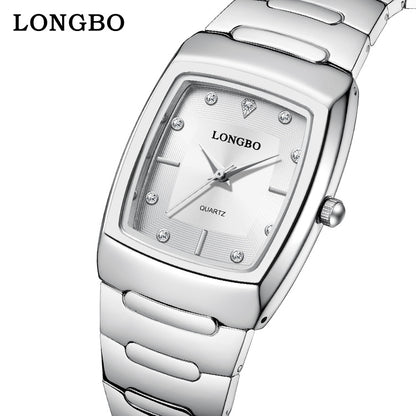 Men's Quartz Watch With Alloy Strap And Single Folding Buckle, Featuring Tempered Glass Mirror And Pointer Display