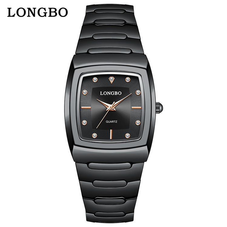 Men's Quartz Watch With Alloy Strap And Single Folding Buckle, Featuring Tempered Glass Mirror And Pointer Display