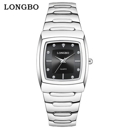 Men's Quartz Watch With Alloy Strap And Single Folding Buckle, Featuring Tempered Glass Mirror And Pointer Display