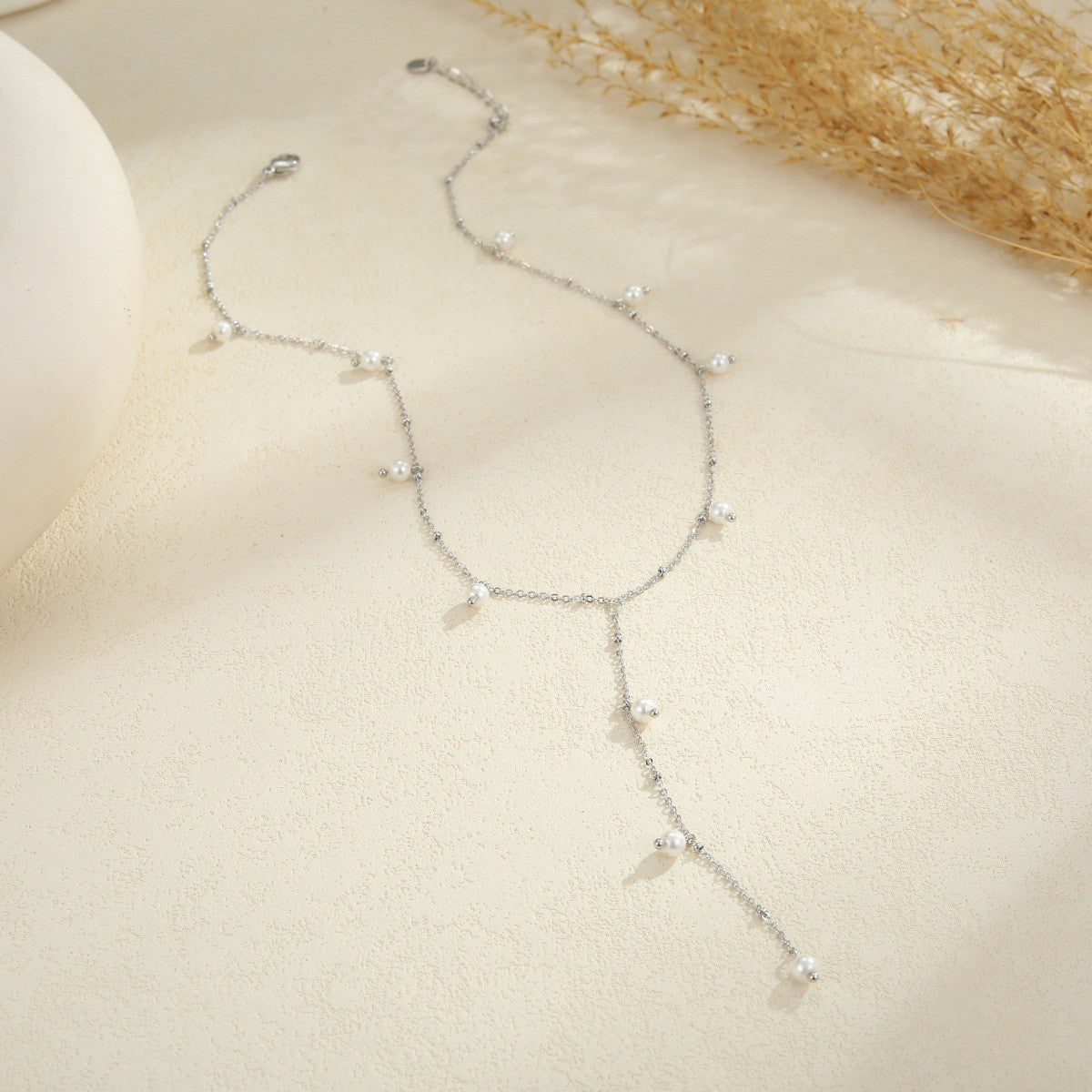 Geometric Necklace For Women In 304 Stainless Steel With Electroplated 18K Real Gold Plated Finish And Rhinestone Inlay